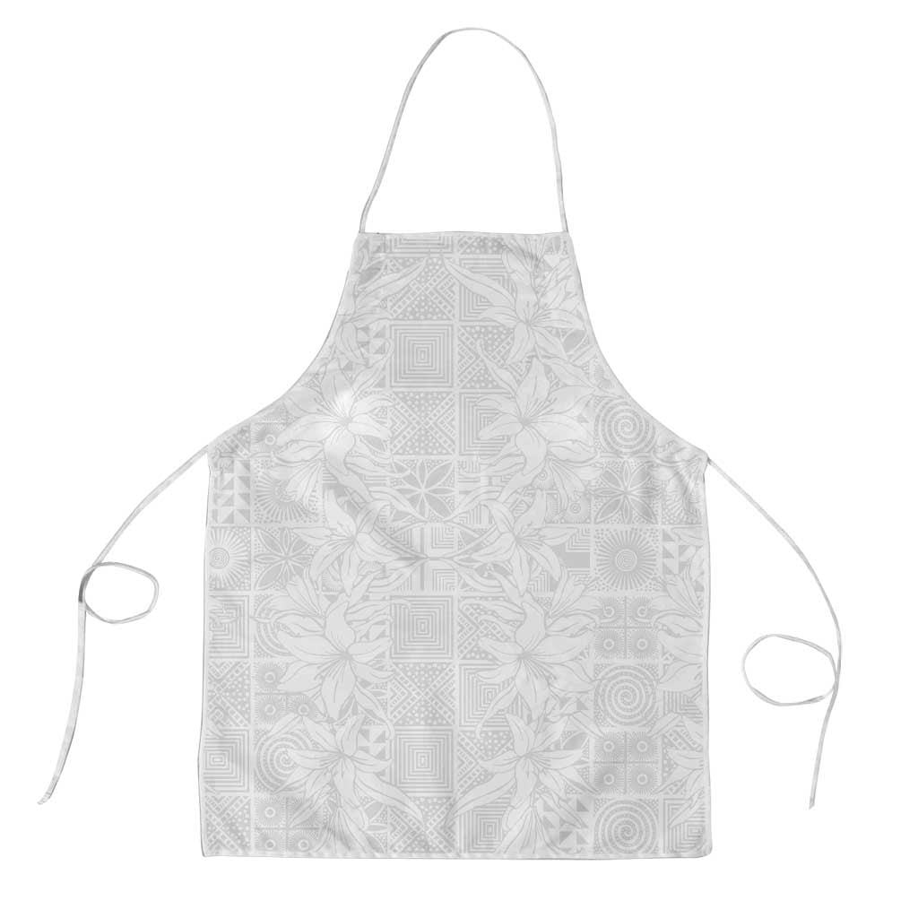 Nigeria Osun-Osogbo Festival Apron White Lily Lei With Yoruba Pattern