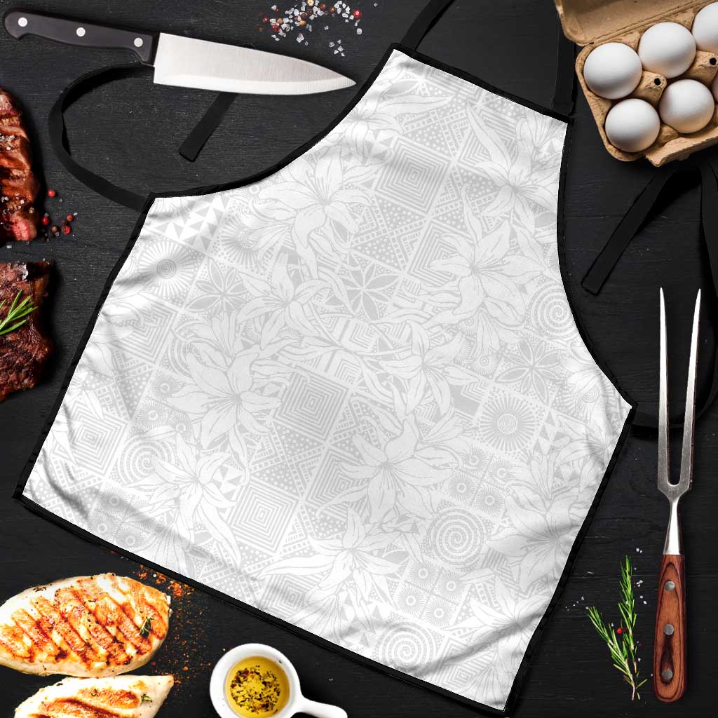Nigeria Osun-Osogbo Festival Apron White Lily Lei With Yoruba Pattern