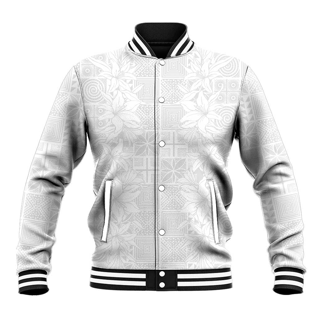 Nigeria Yoruba Osun-Osogbo Festival Baseball Jacket White Lily Lei - African Pride