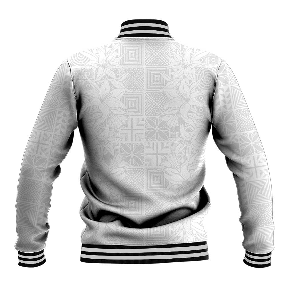Nigeria Yoruba Osun-Osogbo Festival Baseball Jacket White Lily Lei - African Pride