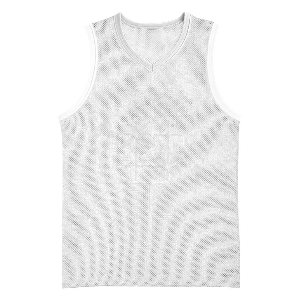 Nigeria Yoruba Osun-Osogbo Festival Basketball Jersey White Lily Lei LT15