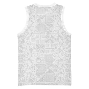 Nigeria Yoruba Osun-Osogbo Festival Basketball Jersey White Lily Lei LT15