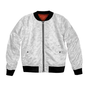 Nigeria Yoruba Osun-Osogbo Festival Bomber Jacket White Lily Lei - African Pride