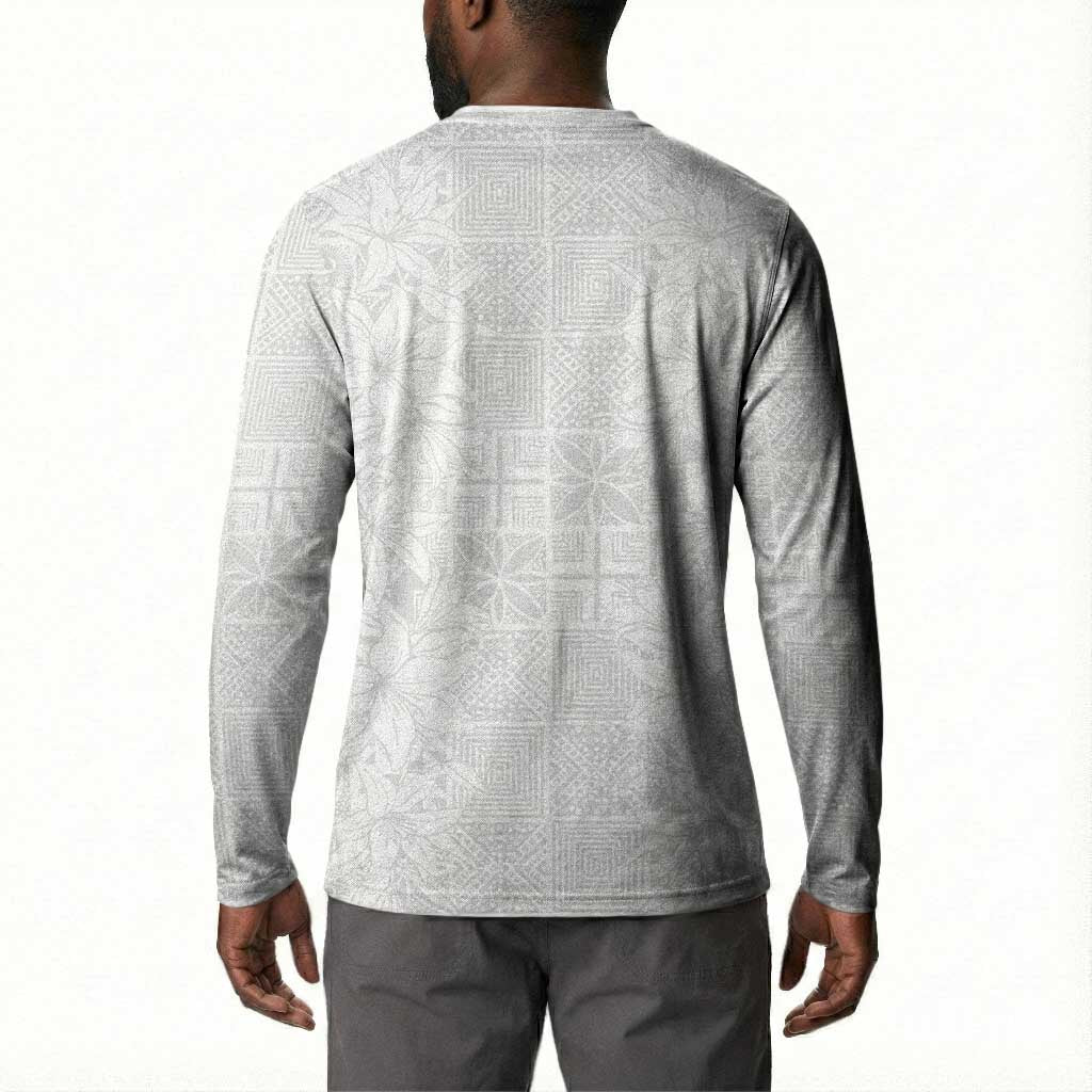Nigeria Osun-Osogbo Festival Button Sweatshirt White Lily Lei With Yoruba Pattern
