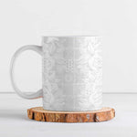 Nigeria Osun-Osogbo Festival Ceramic Mug White Lily Lei With Yoruba Pattern