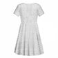 Nigeria Yoruba Osun-Osogbo Festival Kid Short Sleeve Dress White Lily Lei - African Pride