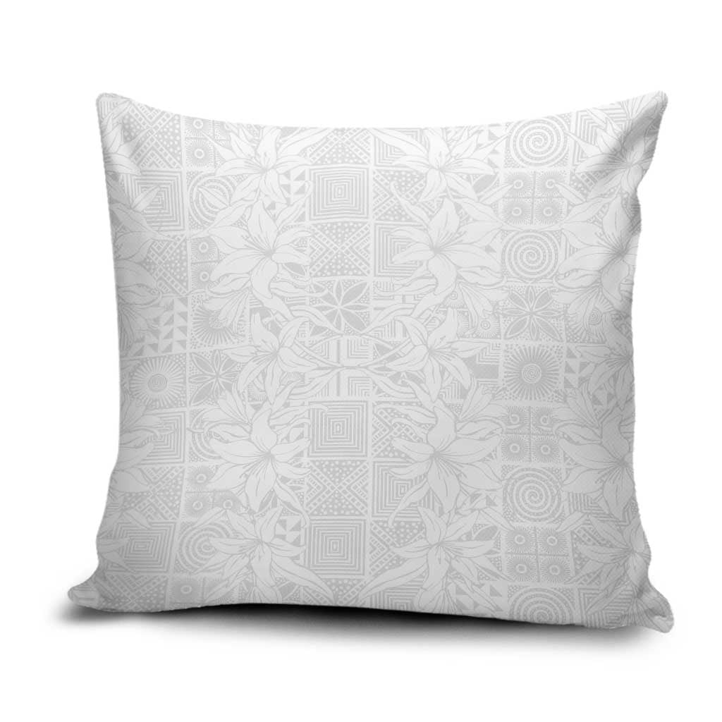 Nigeria Osun-Osogbo Festival Pillow Cover White Lily Lei With Yoruba Pattern