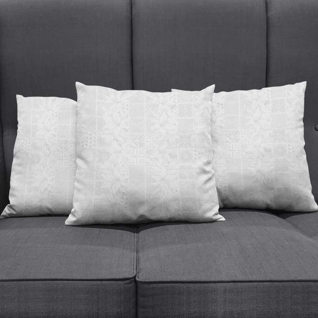 Nigeria Osun-Osogbo Festival Pillow Cover White Lily Lei With Yoruba Pattern