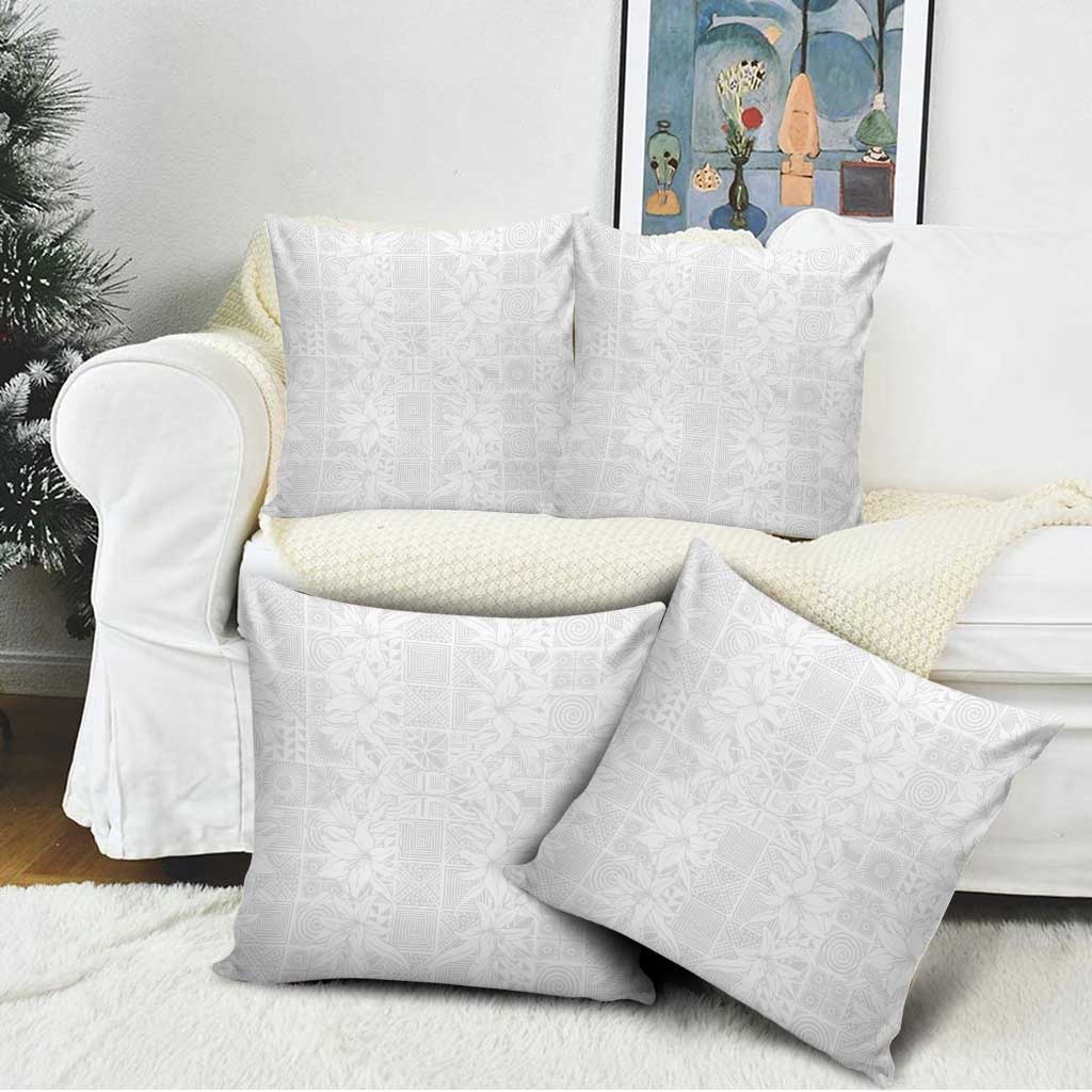 Nigeria Osun-Osogbo Festival Pillow Cover White Lily Lei With Yoruba Pattern