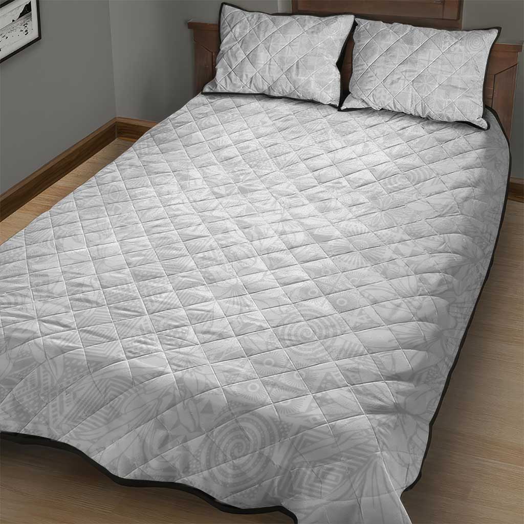 Nigeria Yoruba Osun-Osogbo Festival Quilt Bed Set White Lily Lei - African Pride
