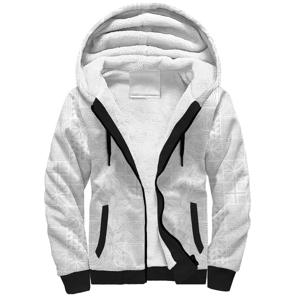 Nigeria Yoruba Osun-Osogbo Festival Sherpa Hoodie White Lily Lei - African Pride