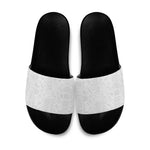 Nigeria Osun-Osogbo Festival Slide Sandals White Lily Lei With Yoruba Pattern