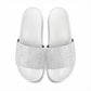 Nigeria Osun-Osogbo Festival Slide Sandals White Lily Lei With Yoruba Pattern