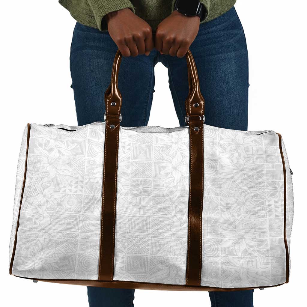 Nigeria Osun-Osogbo Festival Travel Bag White Lily Lei With Yoruba Pattern