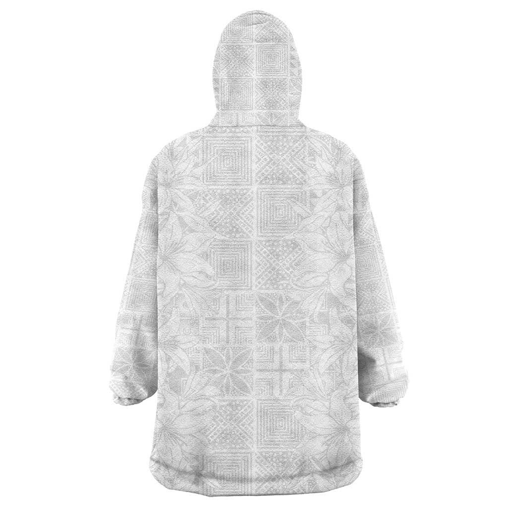 Nigeria Yoruba Osun-Osogbo Festival Wearable Blanket Hoodie White Lily Lei - African Pride