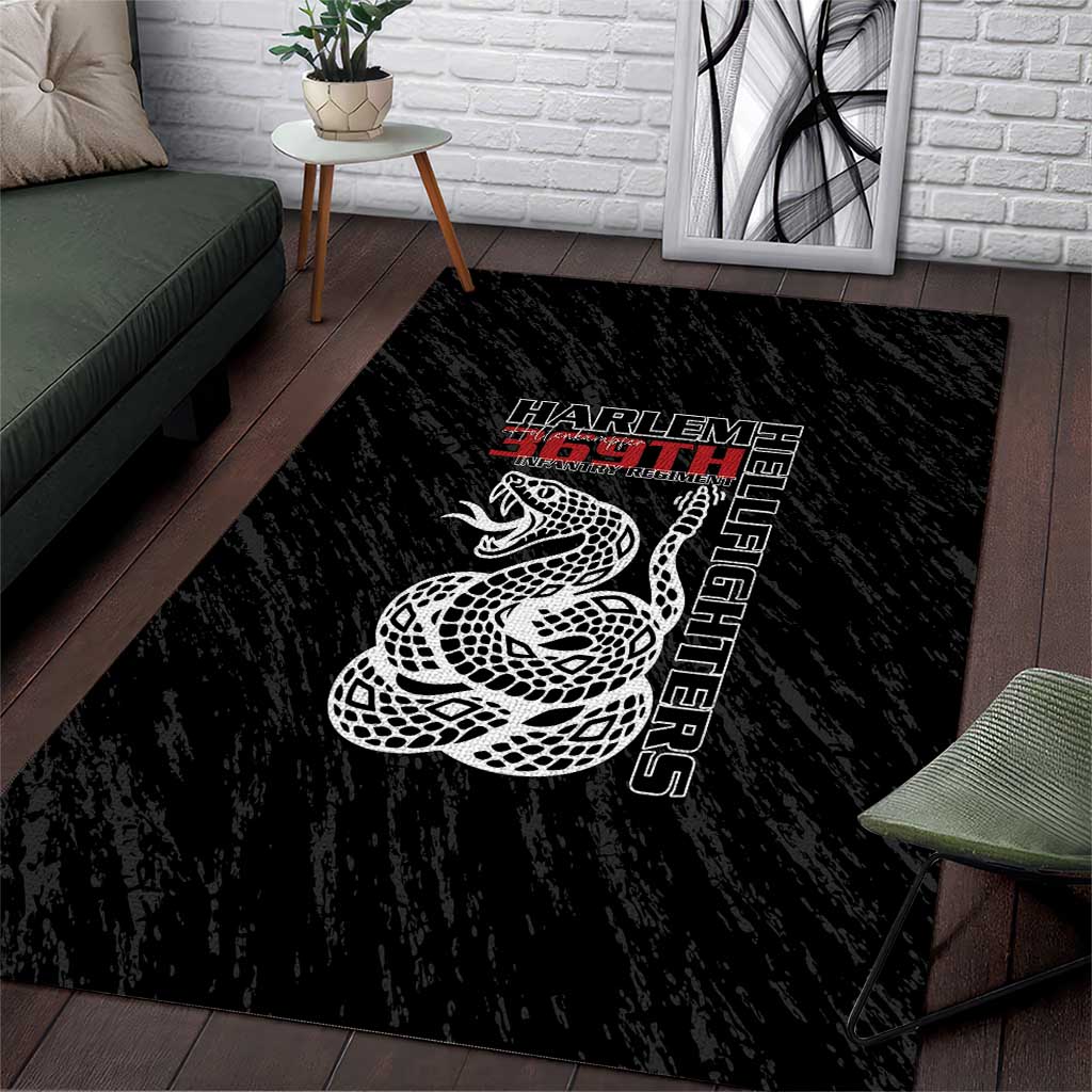 Harlem Hellfighters Area Rug Harlem Rattlers - Don't Tread on Me - African Pride