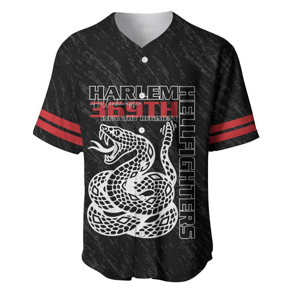 Harlem Hellfighters Baseball Jersey Harlem Rattlers - Don't Tread on Me - African Pride