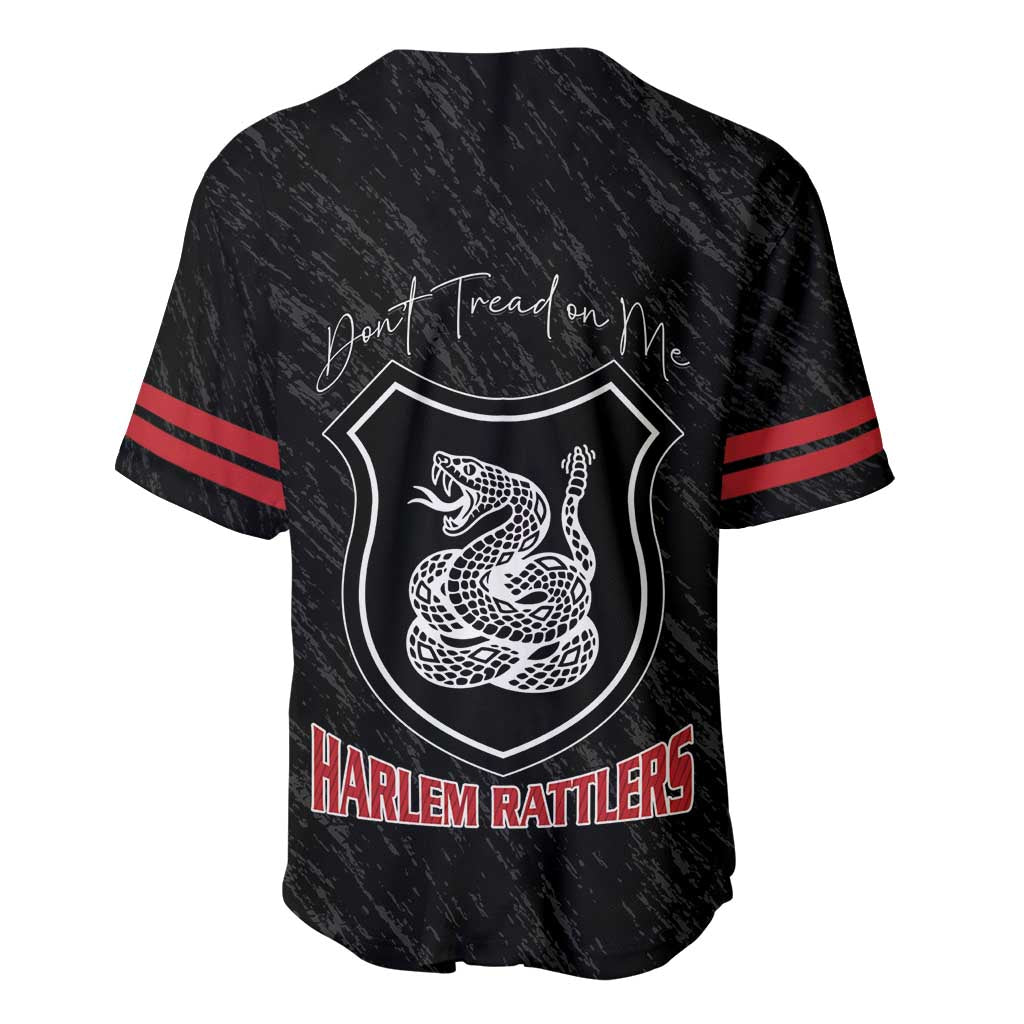Harlem Hellfighters Baseball Jersey Harlem Rattlers - Don't Tread on Me - African Pride