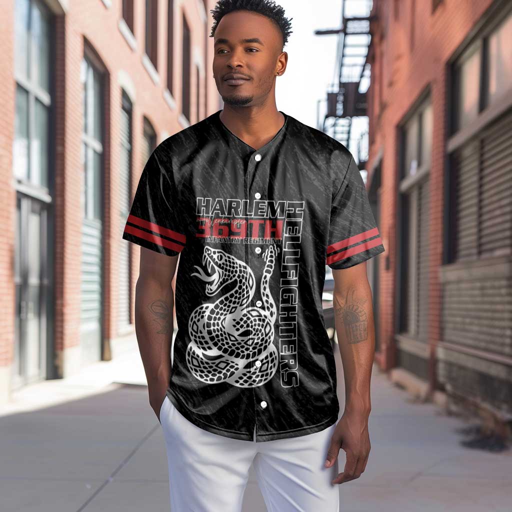 Harlem Hellfighters Baseball Jersey Harlem Rattlers - Don't Tread on Me - African Pride