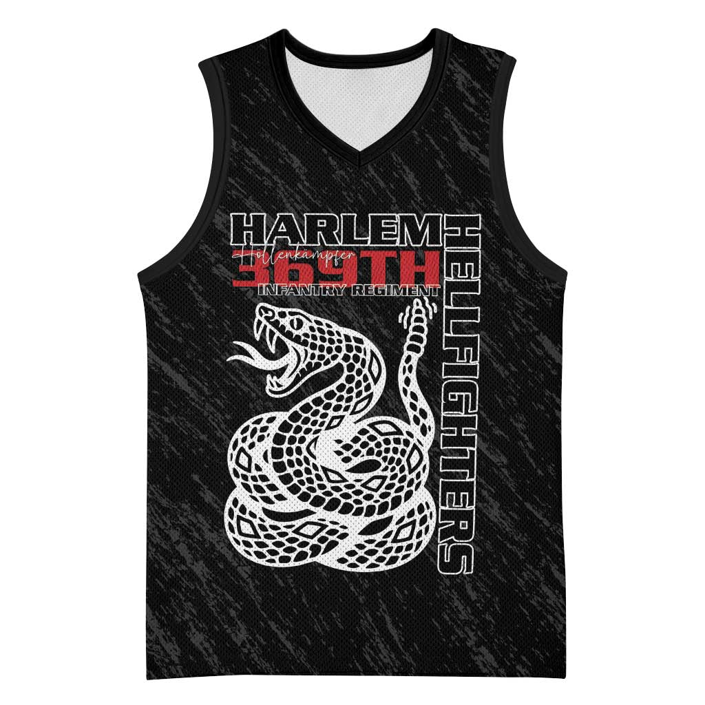 Harlem Hellfighters Basketball Jersey Harlem Rattlers - Don't Tread on Me LT15