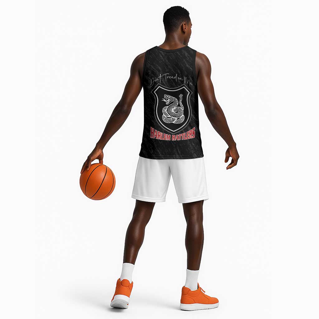 Harlem Hellfighters Basketball Jersey Harlem Rattlers - Don't Tread on Me LT15