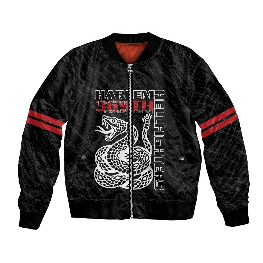 Harlem Hellfighters Bomber Jacket Harlem Rattlers - Don't Tread on Me - African Pride