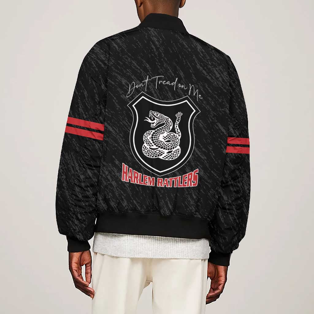 Harlem Hellfighters Bomber Jacket Harlem Rattlers - Don't Tread on Me - African Pride