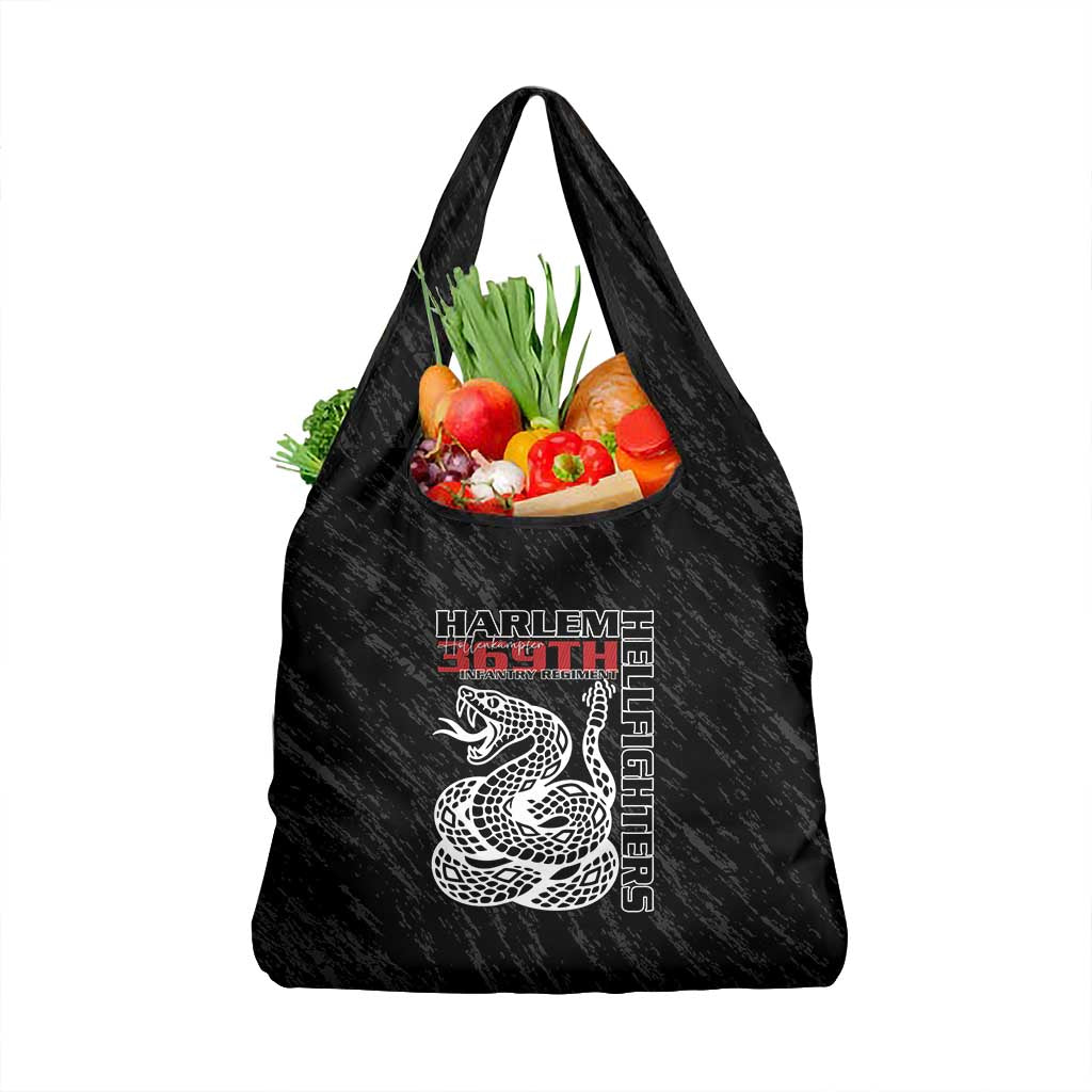 Harlem Hellfighters Grocery Bag Harlem Rattlers - Don't Tread on Me - African Pride
