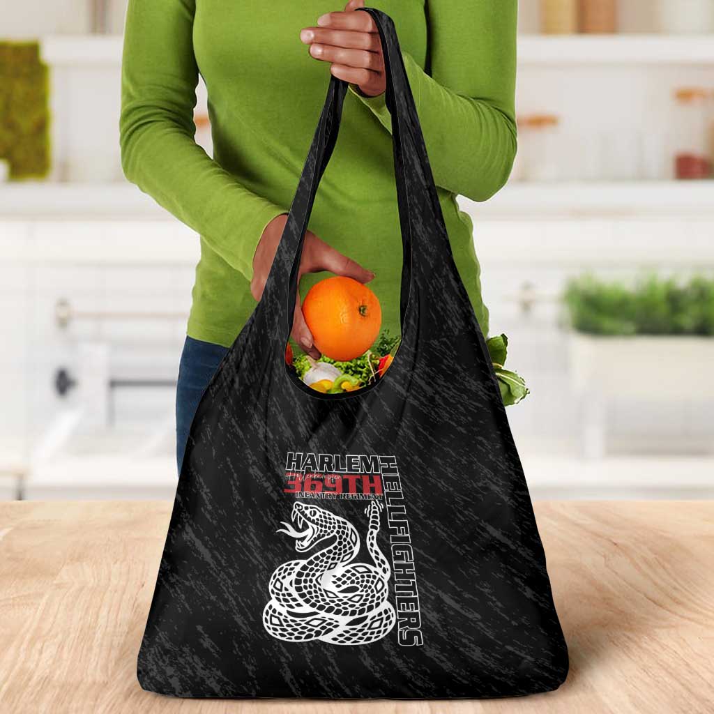 Harlem Hellfighters Grocery Bag Harlem Rattlers - Don't Tread on Me - African Pride