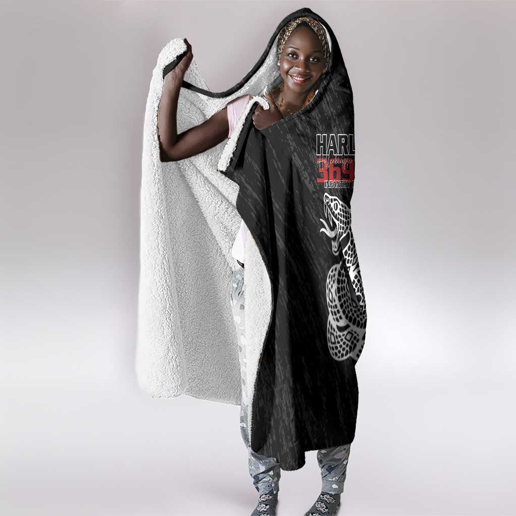 Harlem Hellfighters Hooded Blanket Harlem Rattlers - Don't Tread on Me - African Pride