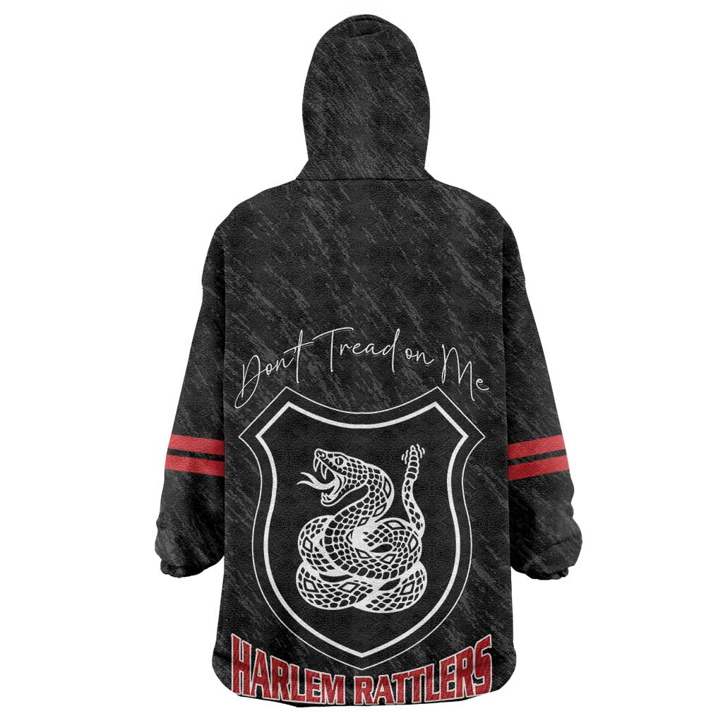 Harlem Hellfighters Kid Wearable Blanket Hoodie Harlem Rattlers - Don't Tread on Me - African Pride