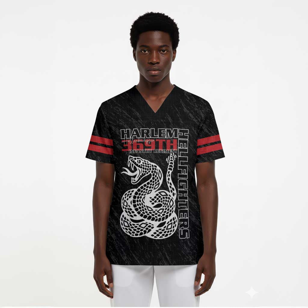 Harlem Hellfighters Scrub Top 369th Infantry Regiment - African Pride
