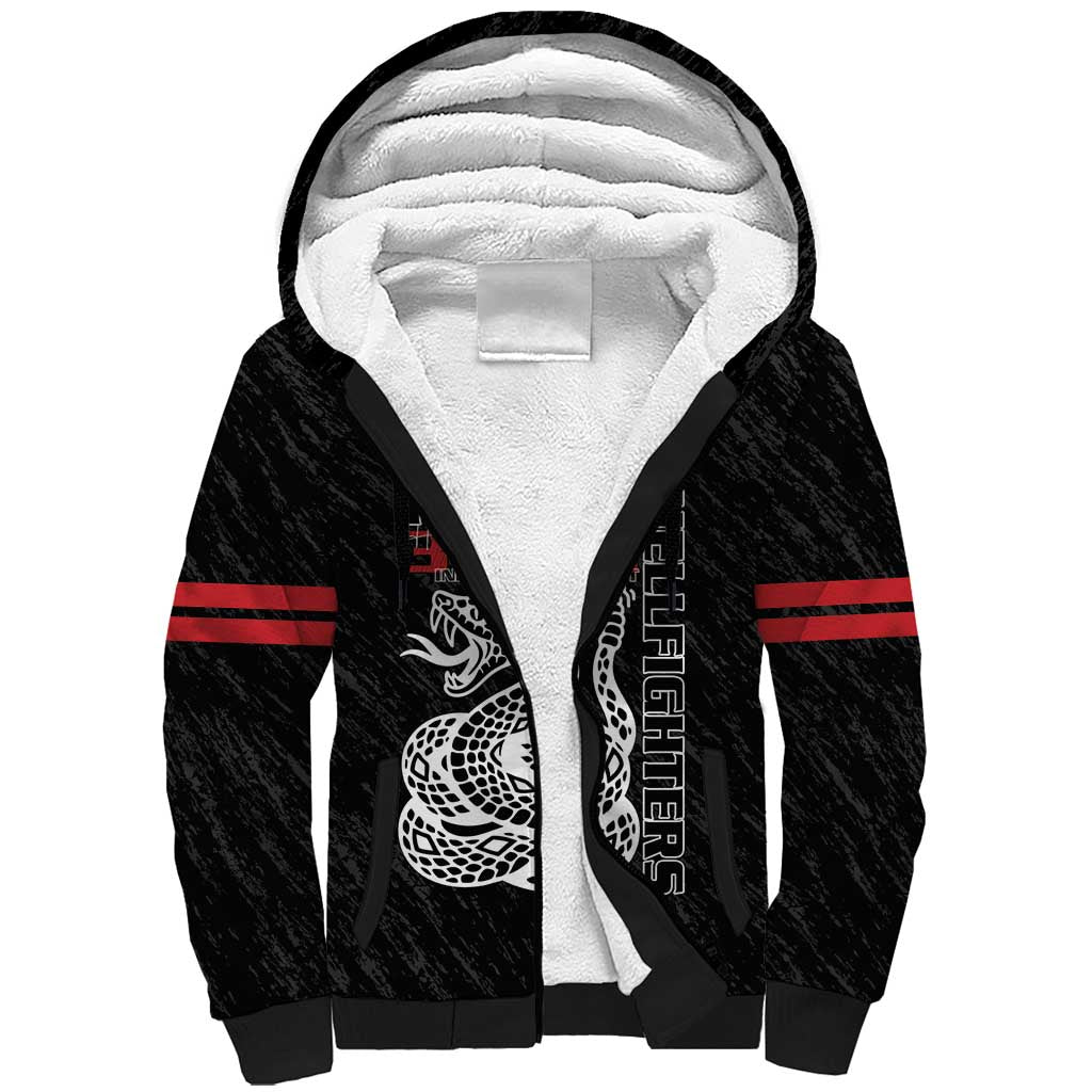 Harlem Hellfighters Sherpa Hoodie Harlem Rattlers - Don't Tread on Me - African Pride