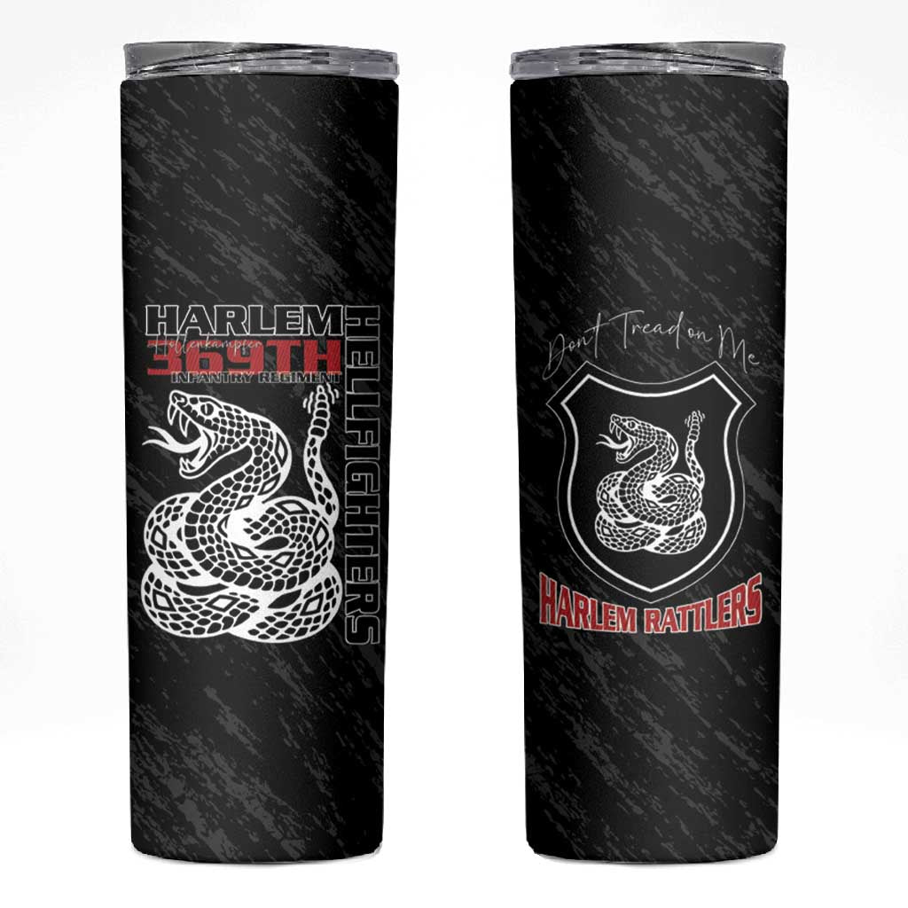 Harlem Hellfighters Skinny Tumbler Harlem Rattlers - Don't Tread on Me - African Pride