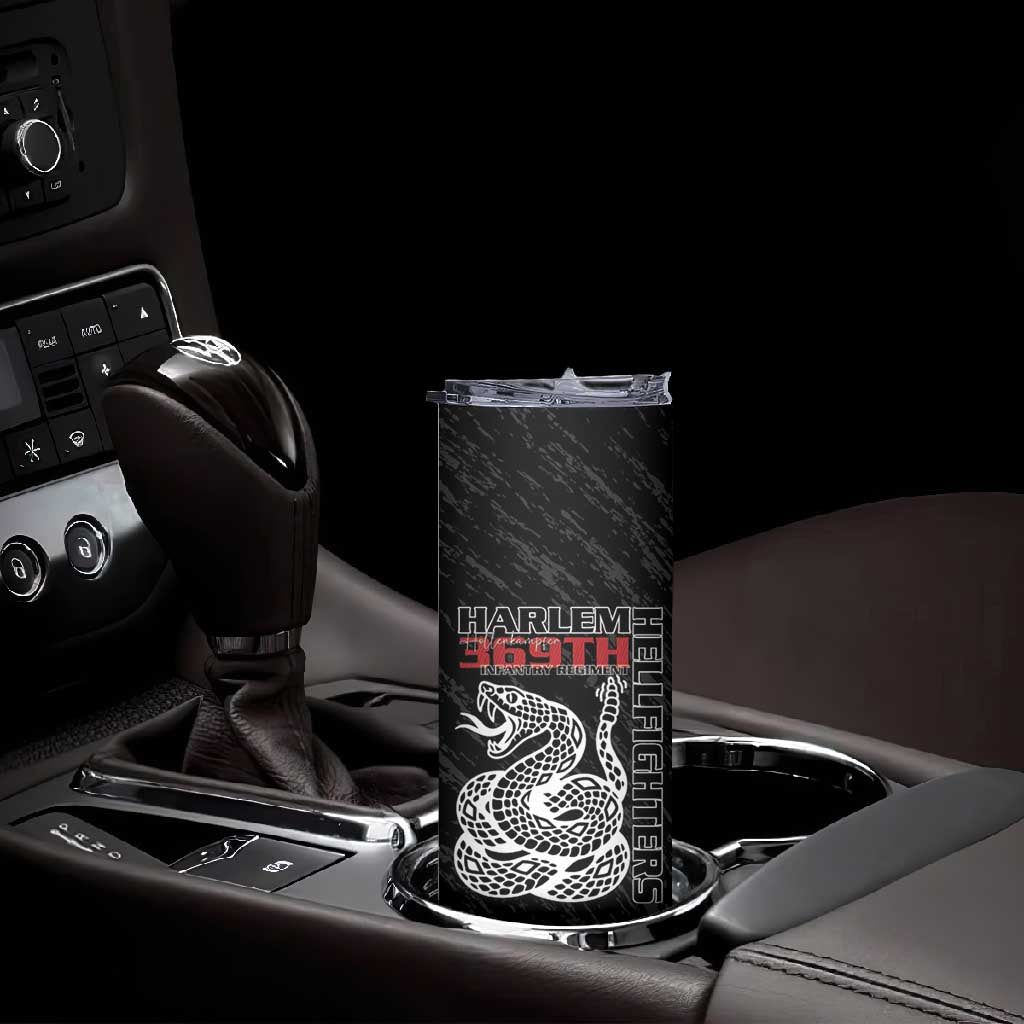 Harlem Hellfighters Skinny Tumbler Harlem Rattlers - Don't Tread on Me - African Pride