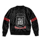 Harlem Hellfighters Sleeve Zip Bomber Jacket Harlem Rattlers - Don't Tread on Me - African Pride