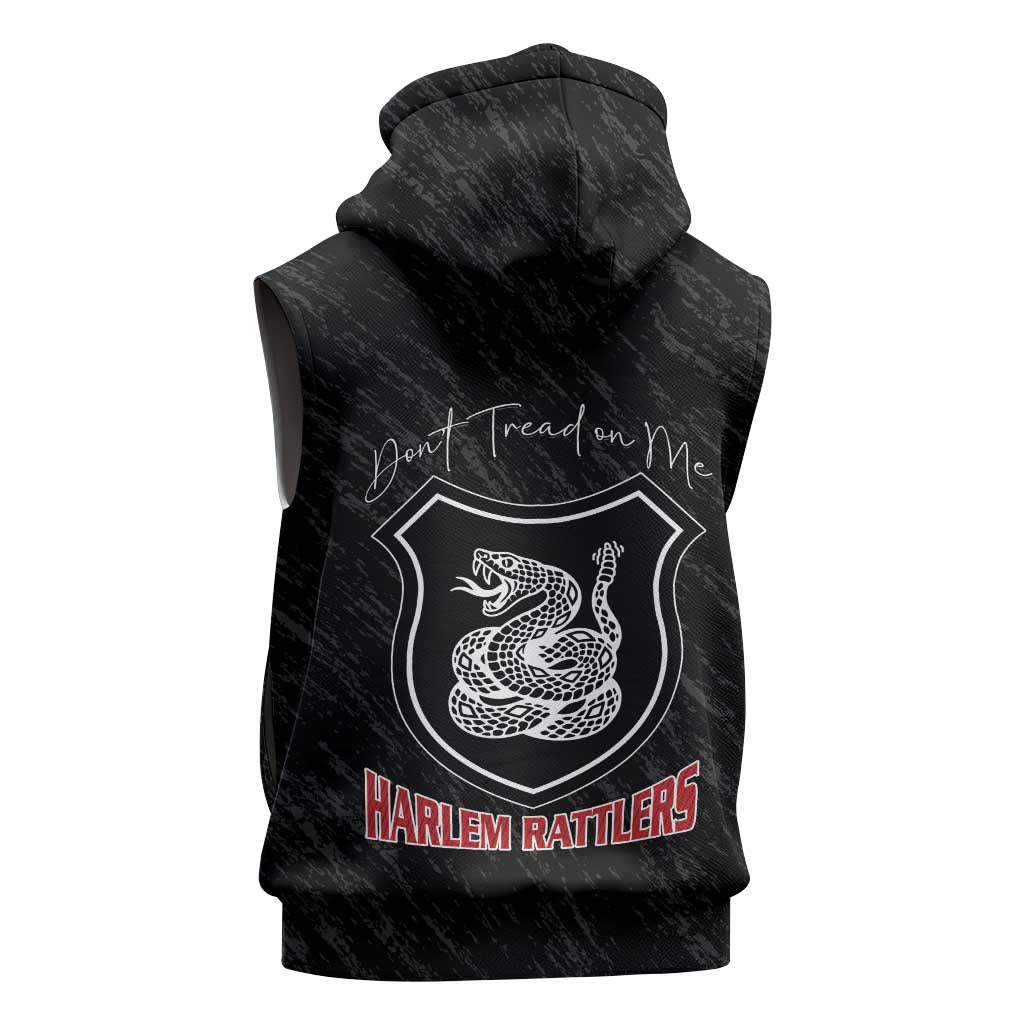 Harlem Hellfighters Sleeveless Hoodie Harlem Rattlers - Don't Tread on Me - African Pride