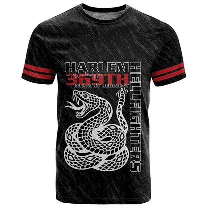 Harlem Hellfighters T shirt Harlem Rattlers - Don't Tread on Me - African Pride