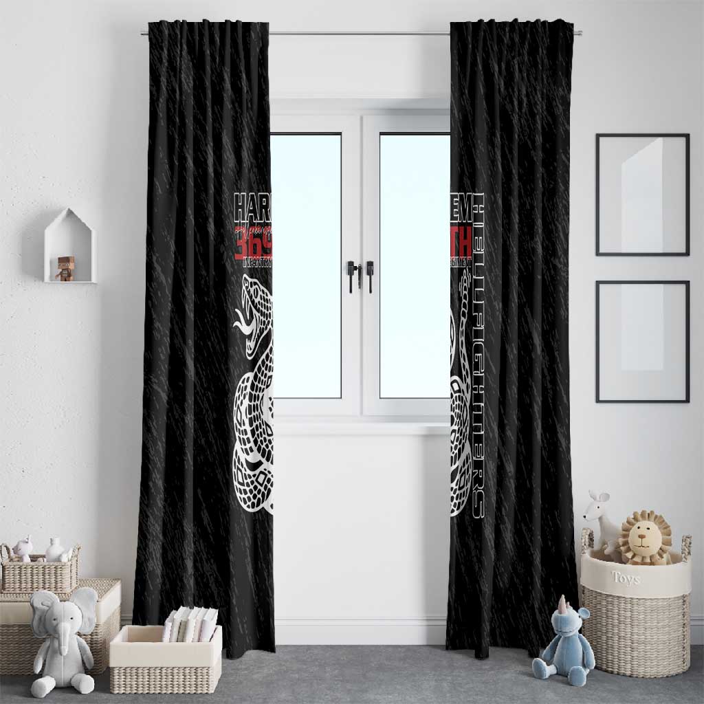 Harlem Hellfighters Window Curtain Harlem Rattlers - Don't Tread on Me - African Pride