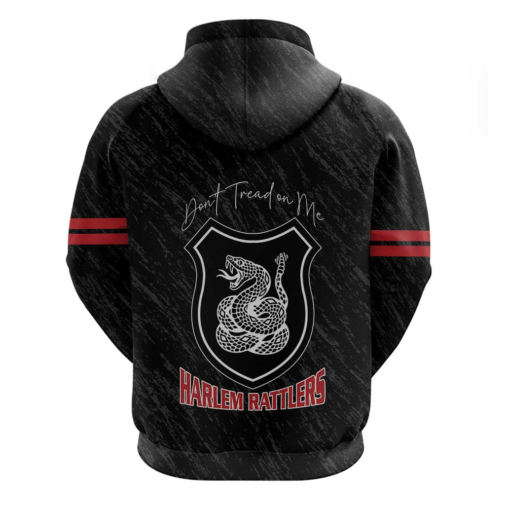 Harlem Hellfighters Zip Hoodie Harlem Rattlers - Don't Tread on Me - African Pride