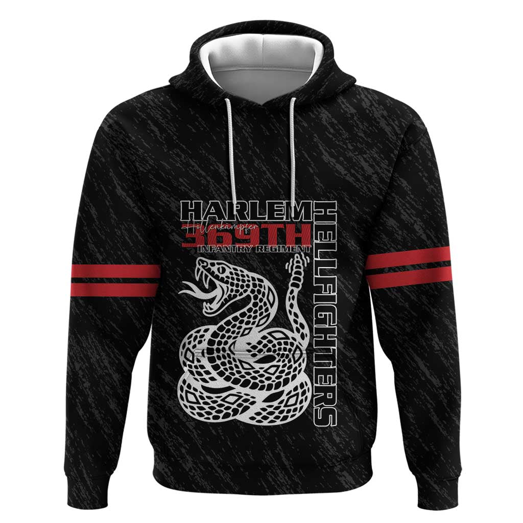 Harlem Hellfighters Zip Hoodie Harlem Rattlers - Don't Tread on Me - African Pride