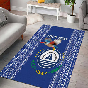 Personalised Cape Verde Area Rug Grey Headed Kingfisher - Coat Of Arms