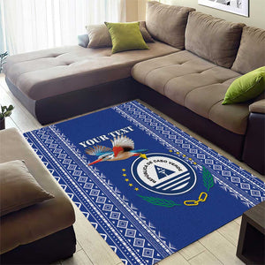 Personalised Cape Verde Area Rug Grey Headed Kingfisher - Coat Of Arms