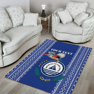 Personalised Cape Verde Area Rug Grey Headed Kingfisher - Coat Of Arms