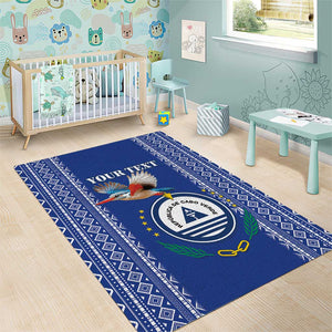 Personalised Cape Verde Area Rug Grey Headed Kingfisher - Coat Of Arms