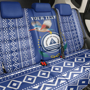 Personalised Cape Verde Back Car Seat Cover Grey Headed Kingfisher - Coat Of Arms