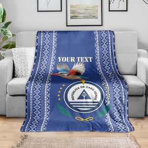 Personalised Cape Verde Blanket Grey Headed Kingfisher - Coat Of Arms