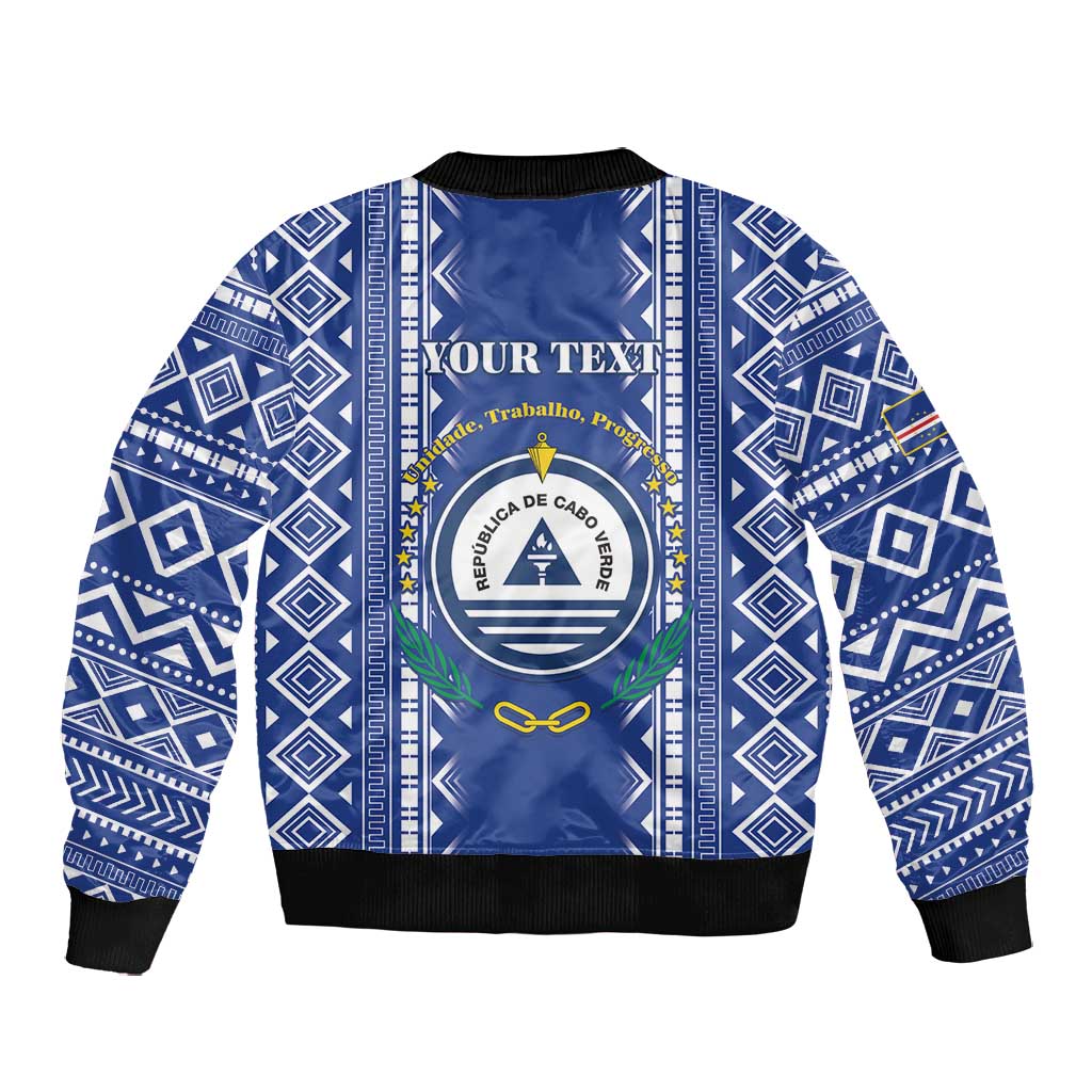 Personalised Cape Verde Bomber Jacket Grey Headed Kingfisher - Coat Of Arms