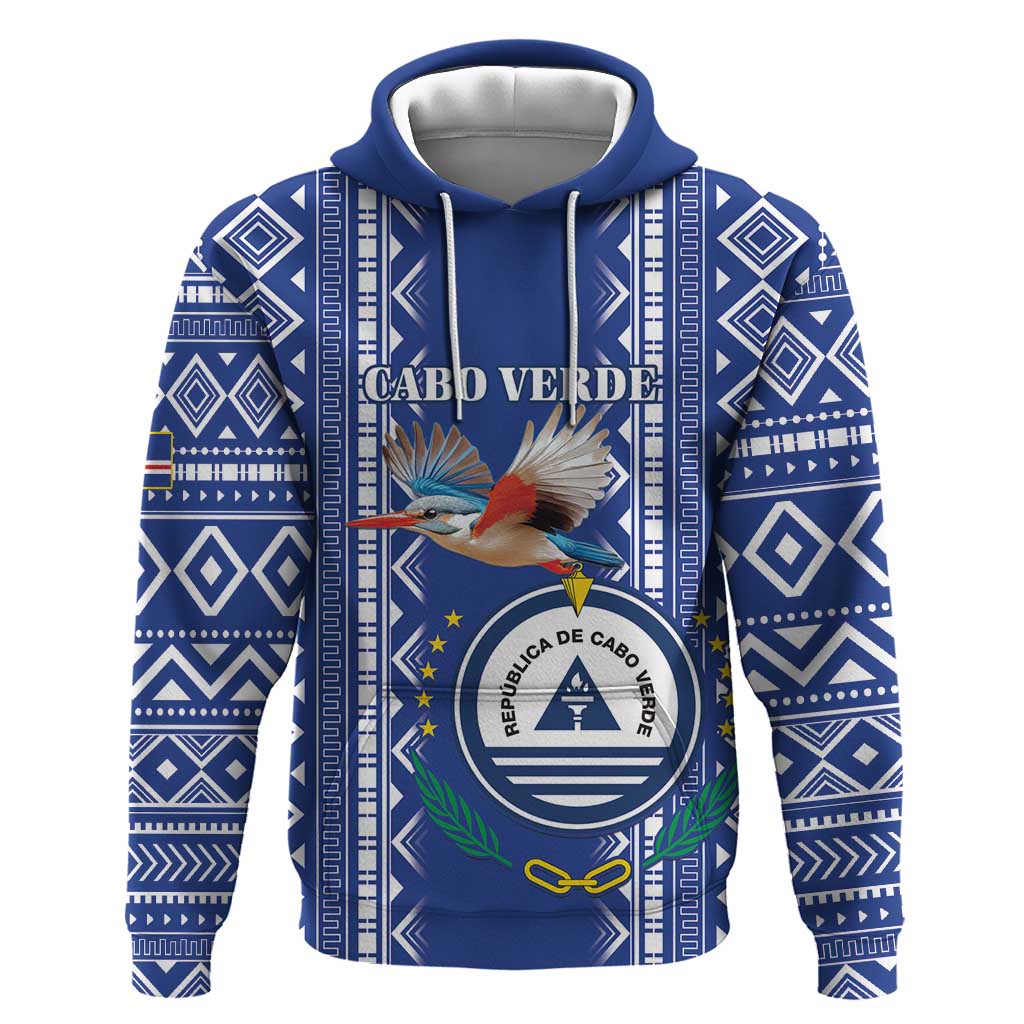 Personalised Cape Verde Hoodie Grey Headed Kingfisher - Coat Of Arms