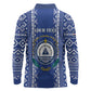 Personalised Cape Verde Long Sleeve Polo Shirt Grey Headed Kingfisher - Coat Of Arms